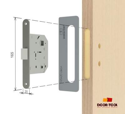 3.48 Вставка-шаблон DOOR-TOOL для замка 165х20 мм (oval)