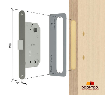 6.44 Вставка-шаблон DOOR-TOOL для замка 196х22 мм